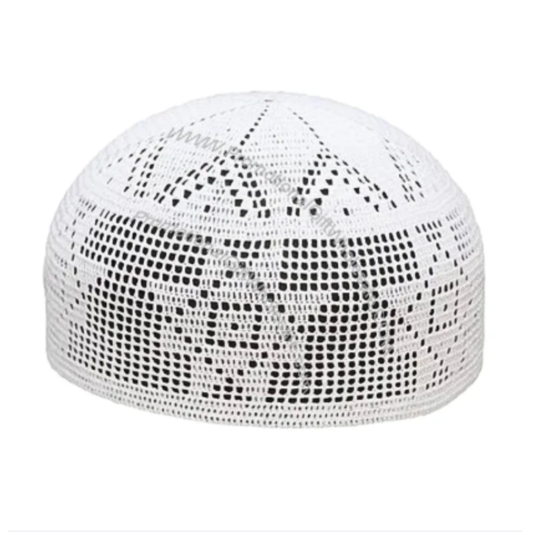 Halal Pure Cotton White Namaz Cap