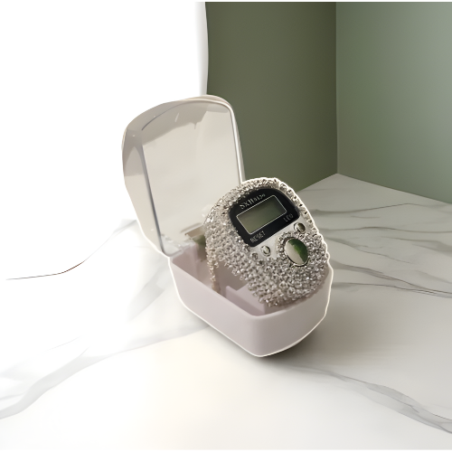 Halal White/Silver Digital Tasbih